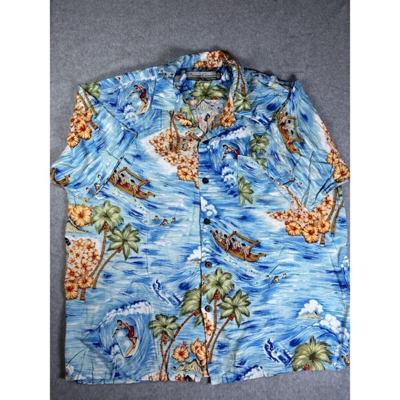 pineapple connection hawaiian shirt Men’s Size Large Surf And Rowing AOP Graphic - Picture 1 of 9